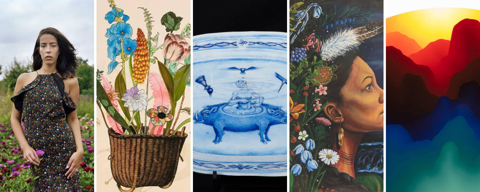 Images that represent different blog themes.
